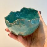 bol céramique turquoise pièce unique