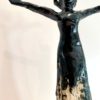 femme sculpture bras en croix joie pièce unique