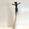 femme sculpture terre cuite et céramique noir et blanc claymee