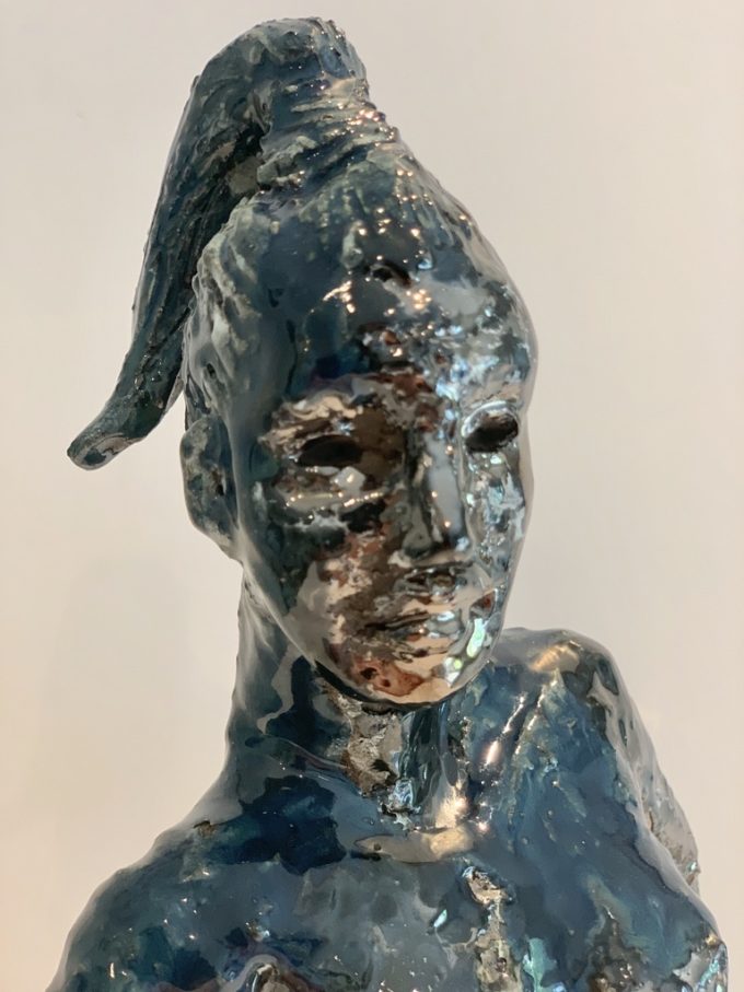 portrait de femme céramique sculpture claymee