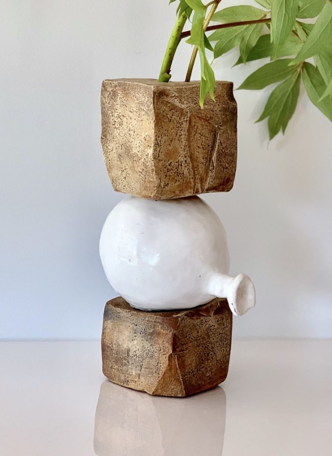 sculpture décorative intérieur design vase pièce unique claymee