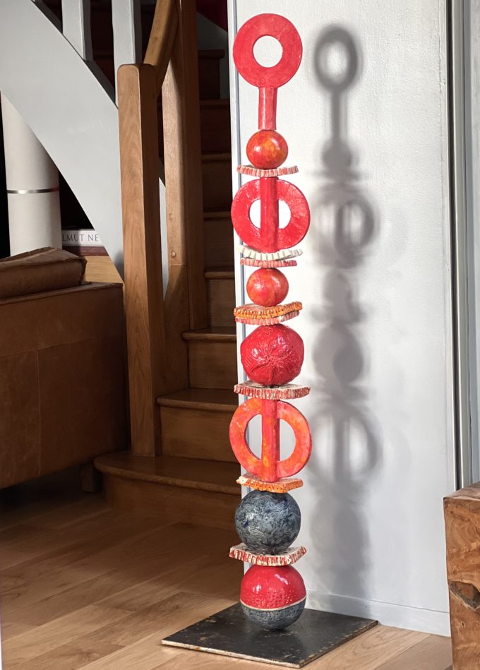 Totem céramique fait main à Lyon pièce unique Claymee