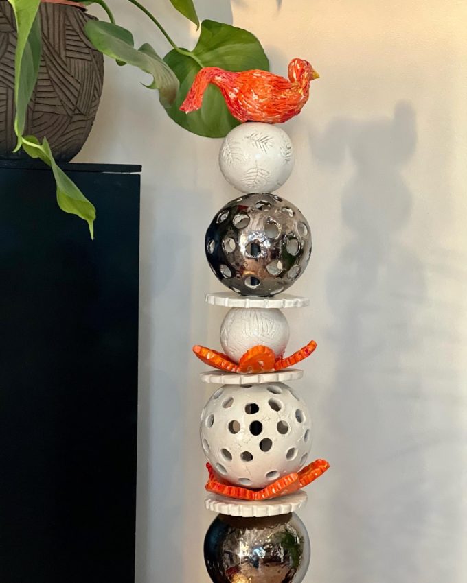 totem céramique claymee fait main à lyon pièce unique