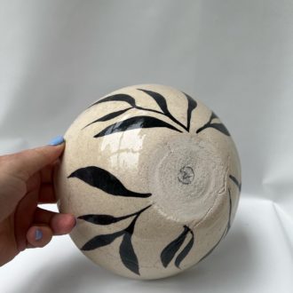 dessin à la main pièce unique saladier céramique lyon