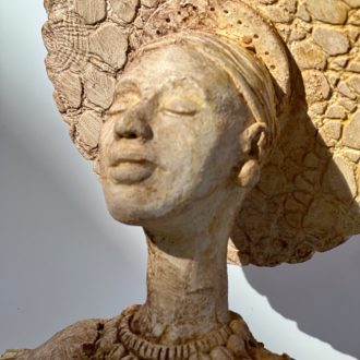 sculpture princesse africaine fait main pièce unique clairemichelini