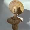 sculpture femme afrique terre cuite céramique patine claymee