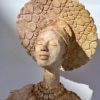 femme africaine sculpture fait main pièce unique claymee lyon