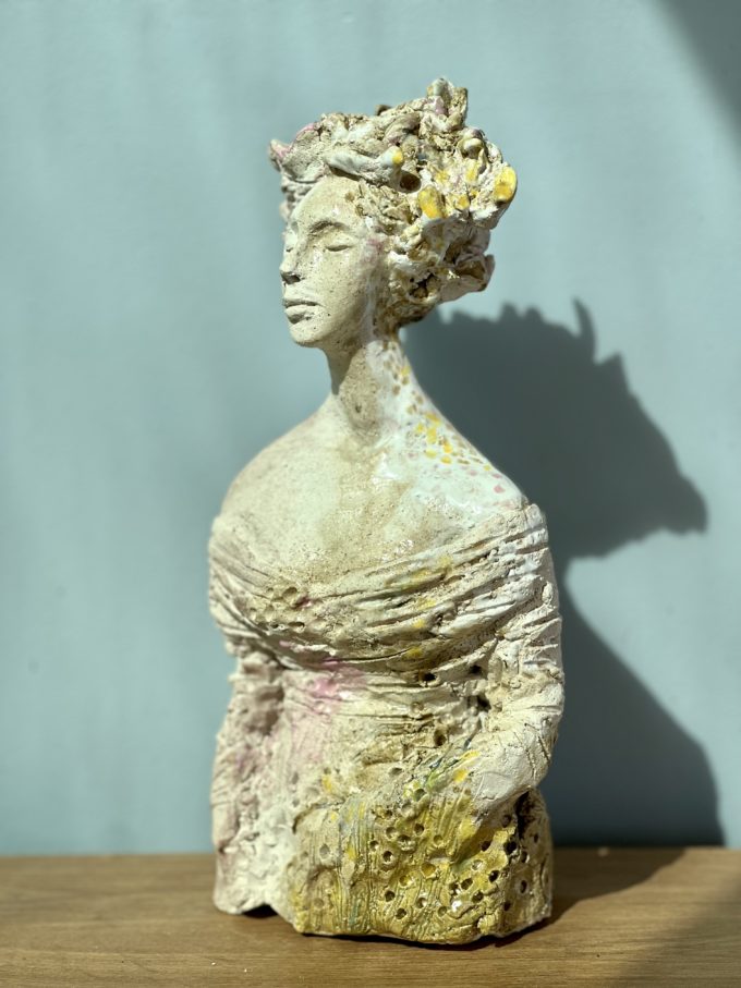 buste de femme statuette céramique terre cuite claymee clairemichelini.com
