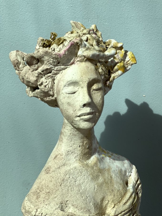 sculpture femme terre cuite céramique lyon clairemichelini.com claymee