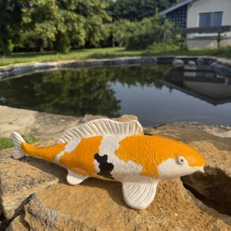 pièce décorative céramique fait main modèle unique claymee poissons d'eau douce