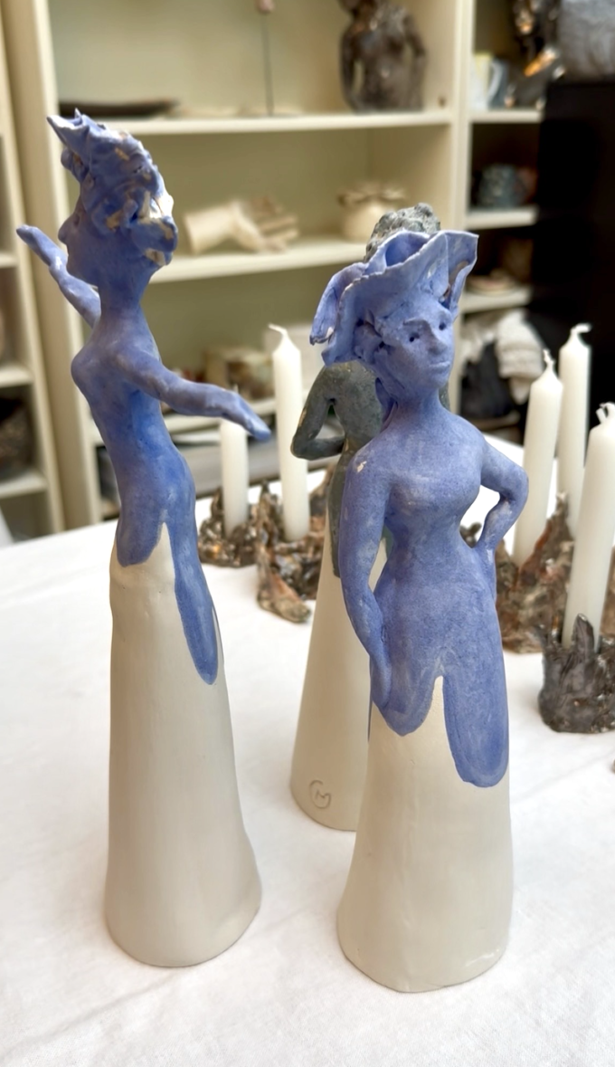 Demoiselles, pièces uniques céramique fait main Dommartin claymee