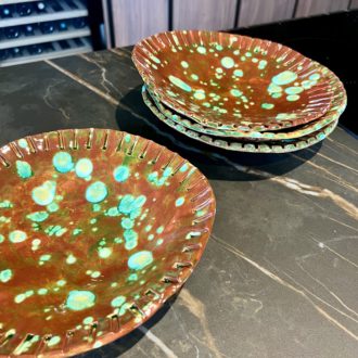 coupe céramique fait main pièce unique coloris forêt claymee.com atelier créatif lyon