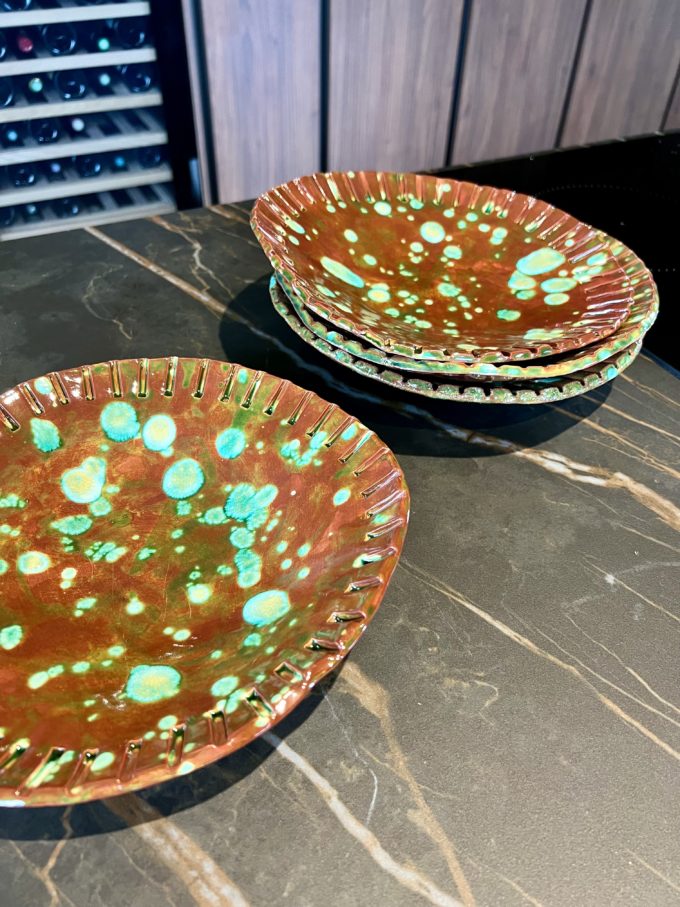 coupe céramique fait main pièce unique coloris forêt claymee.com atelier créatif lyon