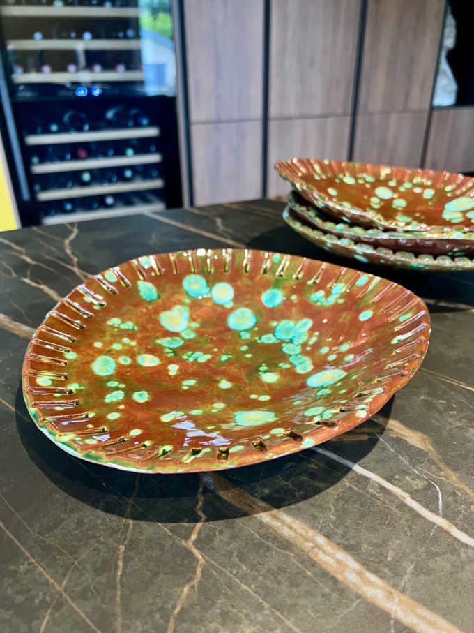 céramique grande coupe présentation émail forêt décoration intérieure lyon claymee