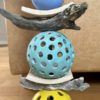 IMG_5093 totem céramique turquoise et jaune fait main claymee claire michelini création personnalisable